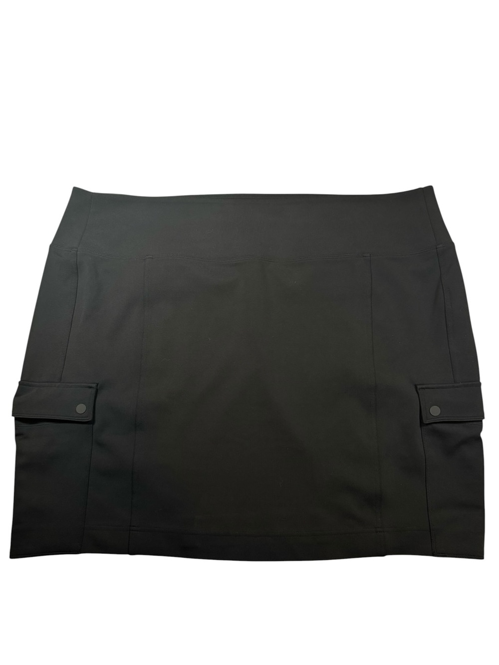 Athleta Delancey Cargo Skirt Black Athletic Travel Utility Mini Skirt 2X